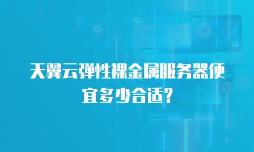 天翼云弹性裸金属服务器便宜多少合适？