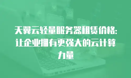 天翼云轻量服务器租赁价格：让企业拥有更强大的云计算力量
