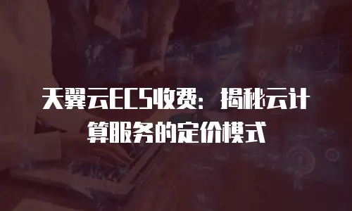 天翼云ECS收费：揭秘云计算服务的定价模式