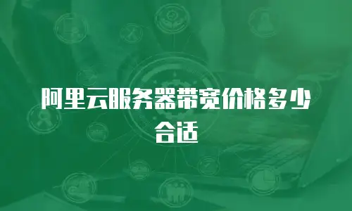 阿里云服务器带宽价格多少合适