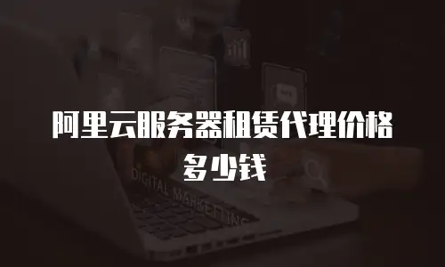 阿里云服务器租赁代理价格多少钱