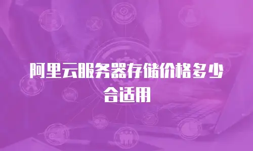 阿里云服务器存储价格多少合适用