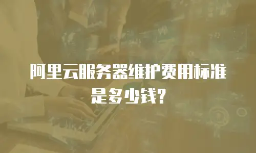 阿里云服务器维护费用标准是多少钱？