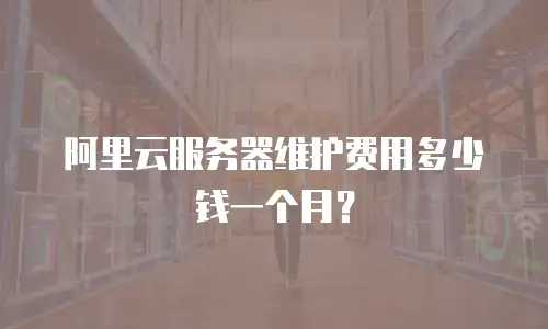 阿里云服务器维护费用多少钱一个月？