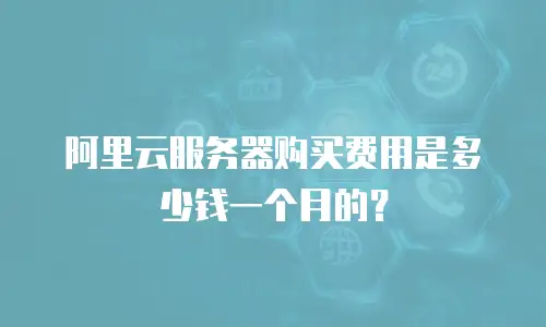 阿里云服务器购买费用是多少钱一个月的？