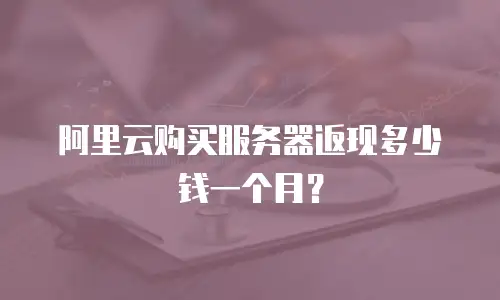 阿里云购买服务器返现多少钱一个月？