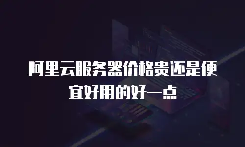 阿里云服务器价格贵还是便宜好用的好一点