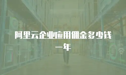 阿里云企业应用佣金多少钱一年
