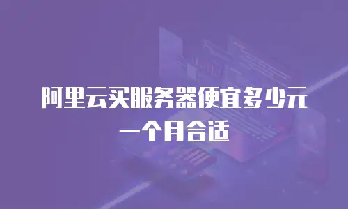 阿里云买服务器便宜多少元一个月合适