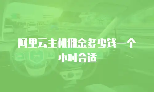 阿里云主机佣金多少钱一个小时合适
