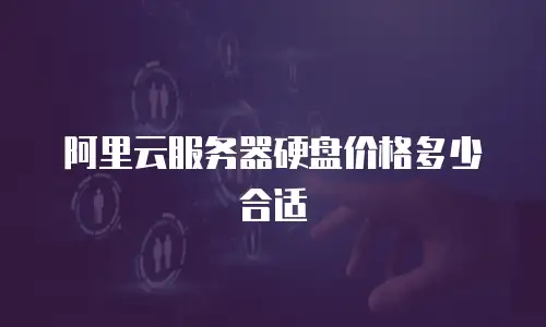 阿里云服务器硬盘价格多少合适