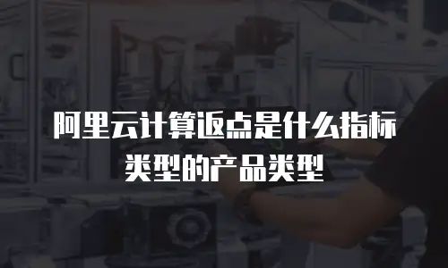 阿里云计算返点是什么指标类型的产品类型