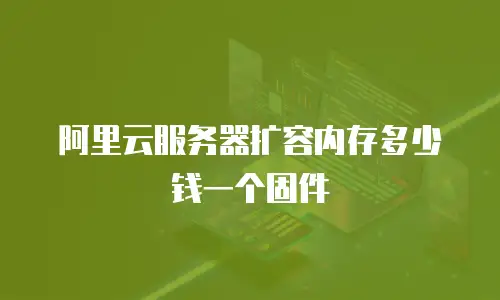 阿里云服务器扩容内存多少钱一个固件