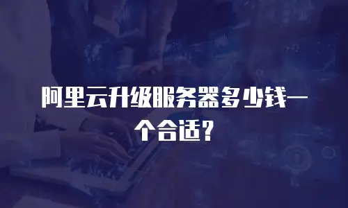 阿里云升级服务器多少钱一个合适？