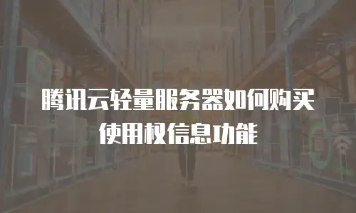腾讯云轻量服务器如何购买使用权信息功能