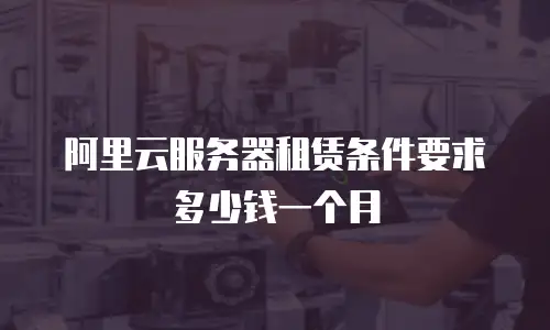 阿里云服务器租赁条件要求多少钱一个月