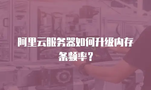 阿里云服务器如何升级内存条频率？