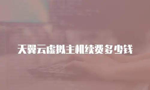 天翼云虚拟主机续费多少钱