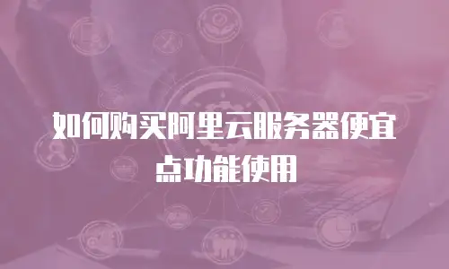 如何购买阿里云服务器便宜点功能使用