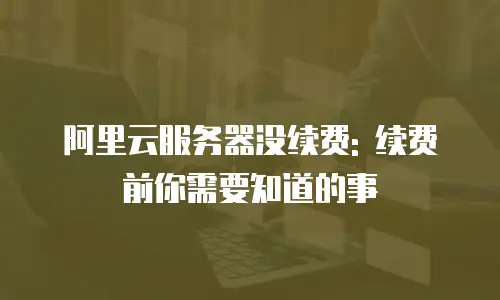 阿里云服务器没续费: 续费前你需要知道的事