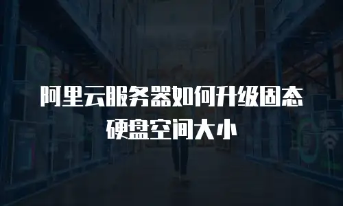 阿里云服务器如何升级固态硬盘空间大小
