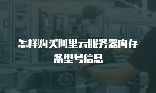 怎样购买阿里云服务器内存条型号信息