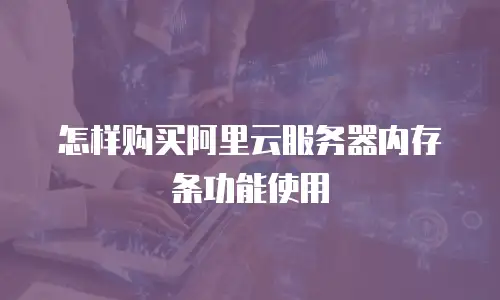 怎样购买阿里云服务器内存条功能使用