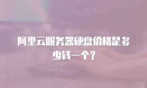阿里云服务器硬盘价格是多少钱一个？