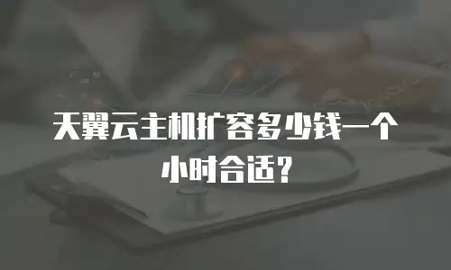 天翼云主机扩容多少钱一个小时合适？