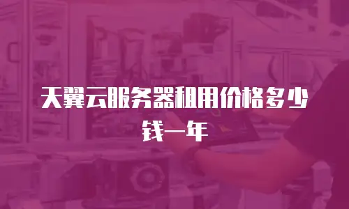 天翼云服务器租用价格多少钱一年