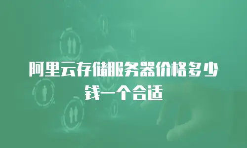 阿里云存储服务器价格多少钱一个合适
