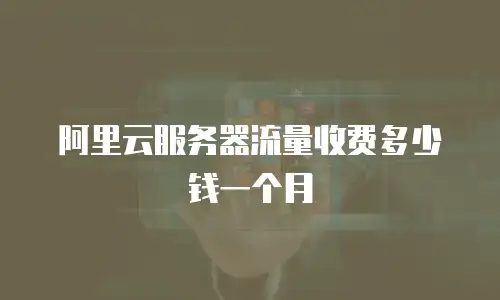 阿里云服务器流量收费多少钱一个月