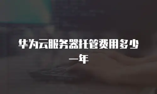 华为云服务器托管费用多少一年