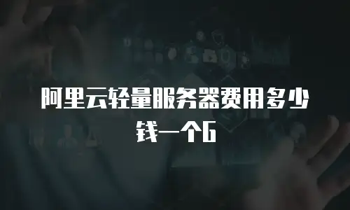 阿里云轻量服务器费用多少钱一个G