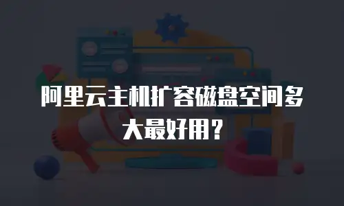 阿里云主机扩容磁盘空间多大最好用？