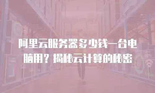 阿里云服务器多少钱一台电脑用？揭秘云计算的秘密