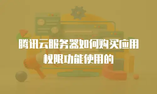 腾讯云服务器如何购买应用权限功能使用的