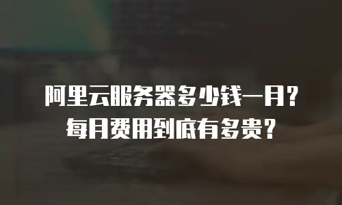 阿里云服务器多少钱一月？每月费用到底有多贵？