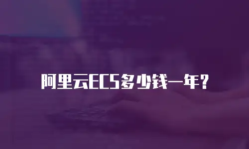 阿里云ECS多少钱一年？