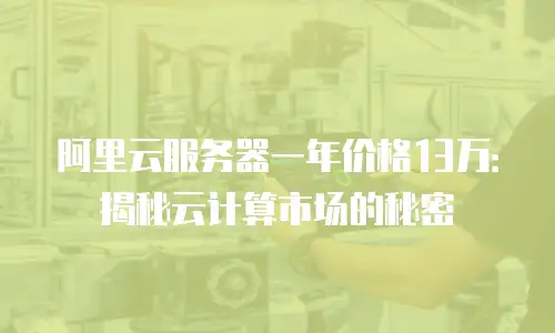 阿里云服务器一年价格13万：揭秘云计算市场的秘密