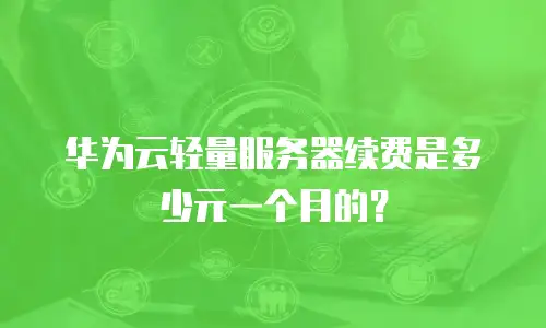 华为云轻量服务器续费是多少元一个月的？