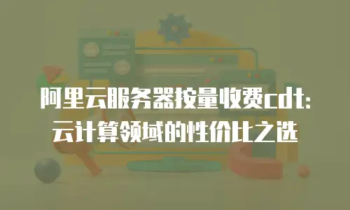 阿里云服务器按量收费cdt：云计算领域的性价比之选