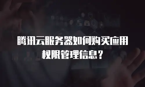 腾讯云服务器如何购买应用权限管理信息？