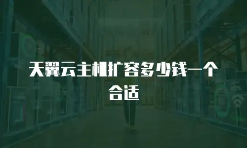 天翼云主机扩容多少钱一个合适