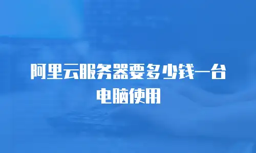 阿里云服务器要多少钱一台电脑使用