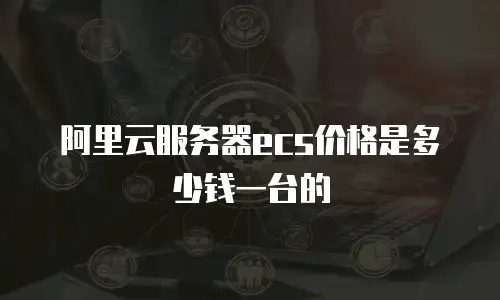 阿里云服务器ecs价格是多少钱一台的