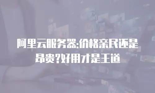 阿里云服务器:价格亲民还是昂贵?好用才是王道