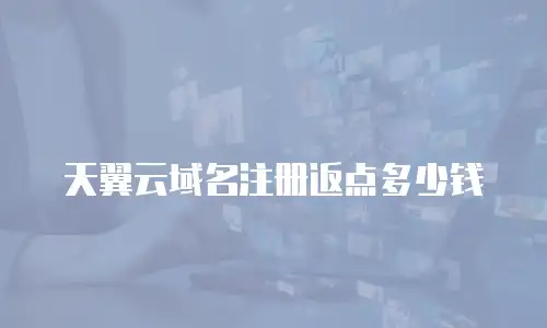 天翼云域名注册返点多少钱