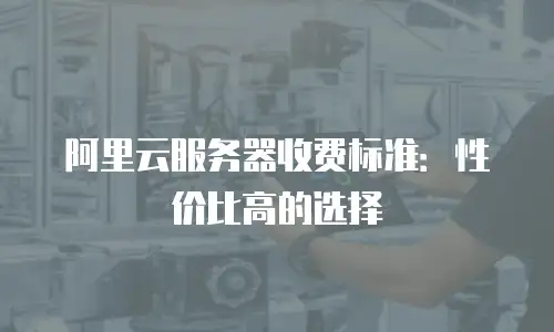 阿里云服务器收费标准：性价比高的选择