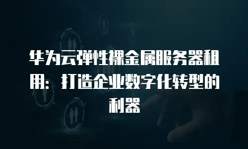 华为云弹性裸金属服务器租用：打造企业数字化转型的利器